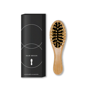 Sustainable Essentials Bamboo Hair Brush - Premium Black