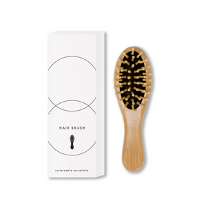 Sustainable Essentials Bamboo Hair Brush - Premium White