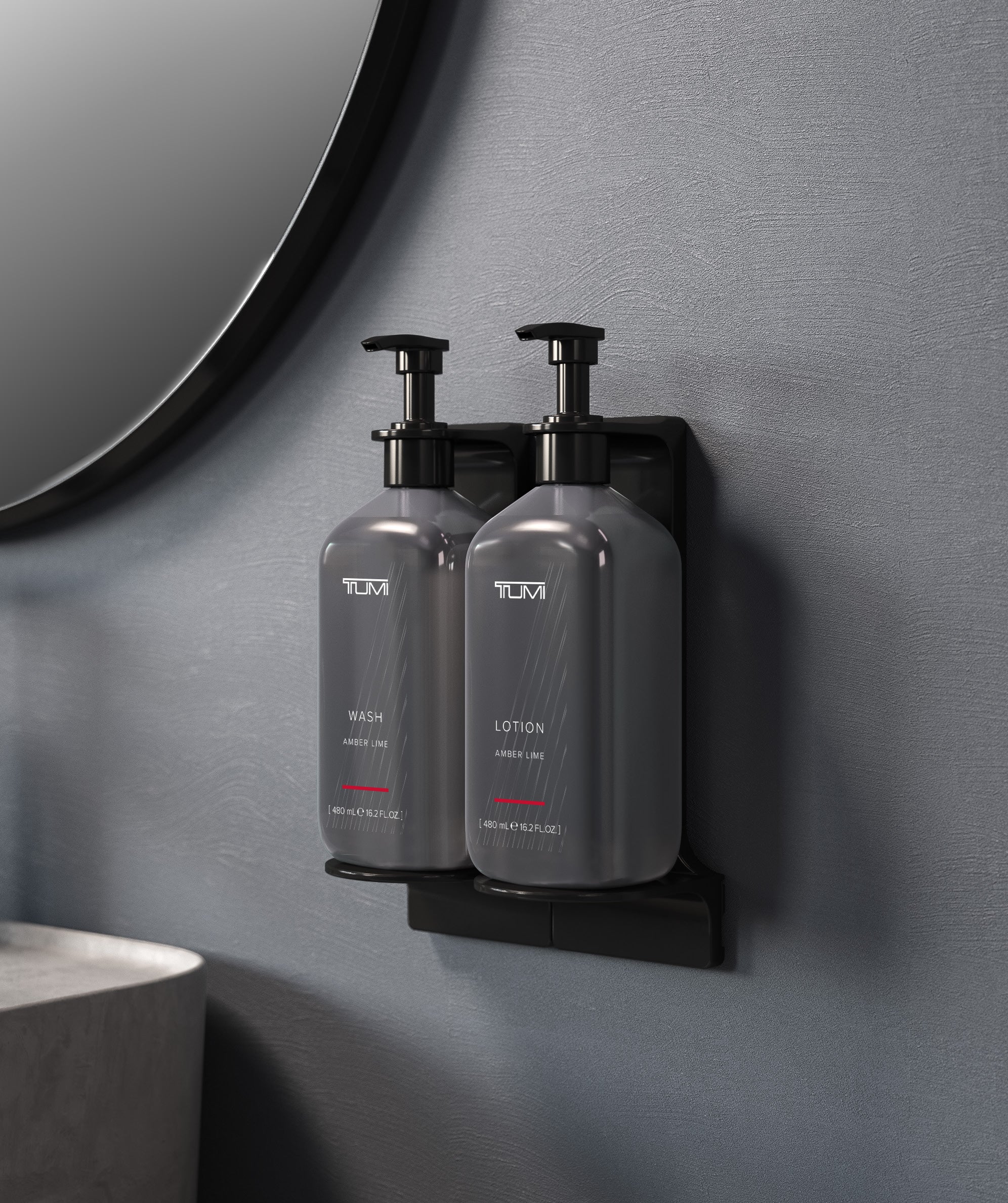 TUMI Luxury Travel Brand Hotel and Hospitality Amenity Collection Hand Wash, Body Wash, Shampoo, Conditioner