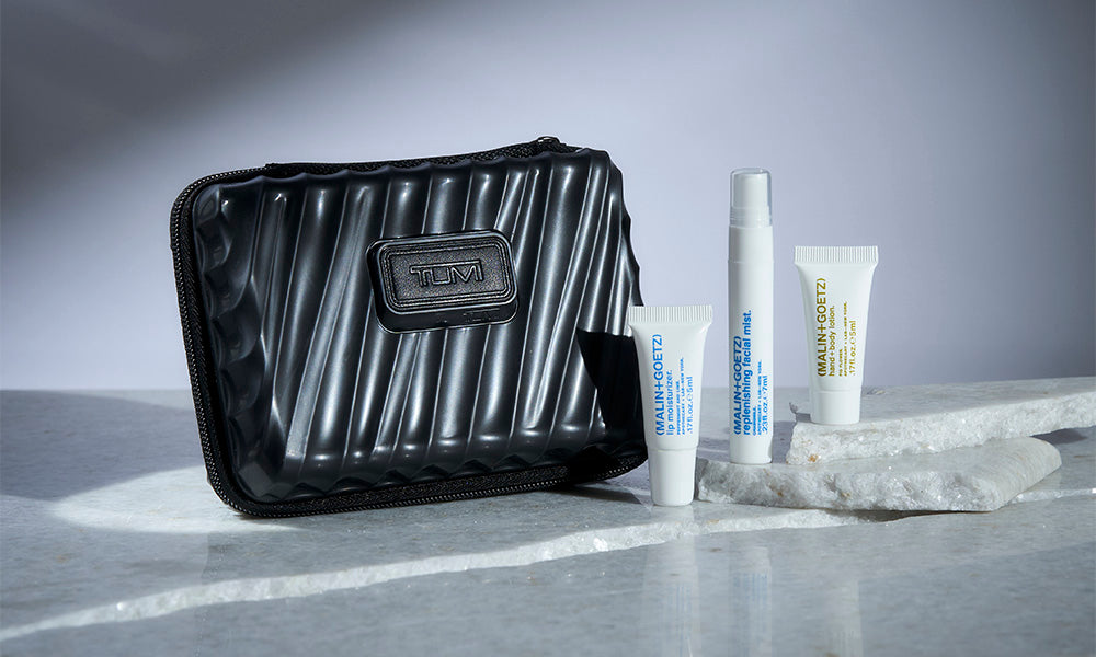 TUMI and Malin+Goetz Airline Amenities Range by Buzz Products for Air India